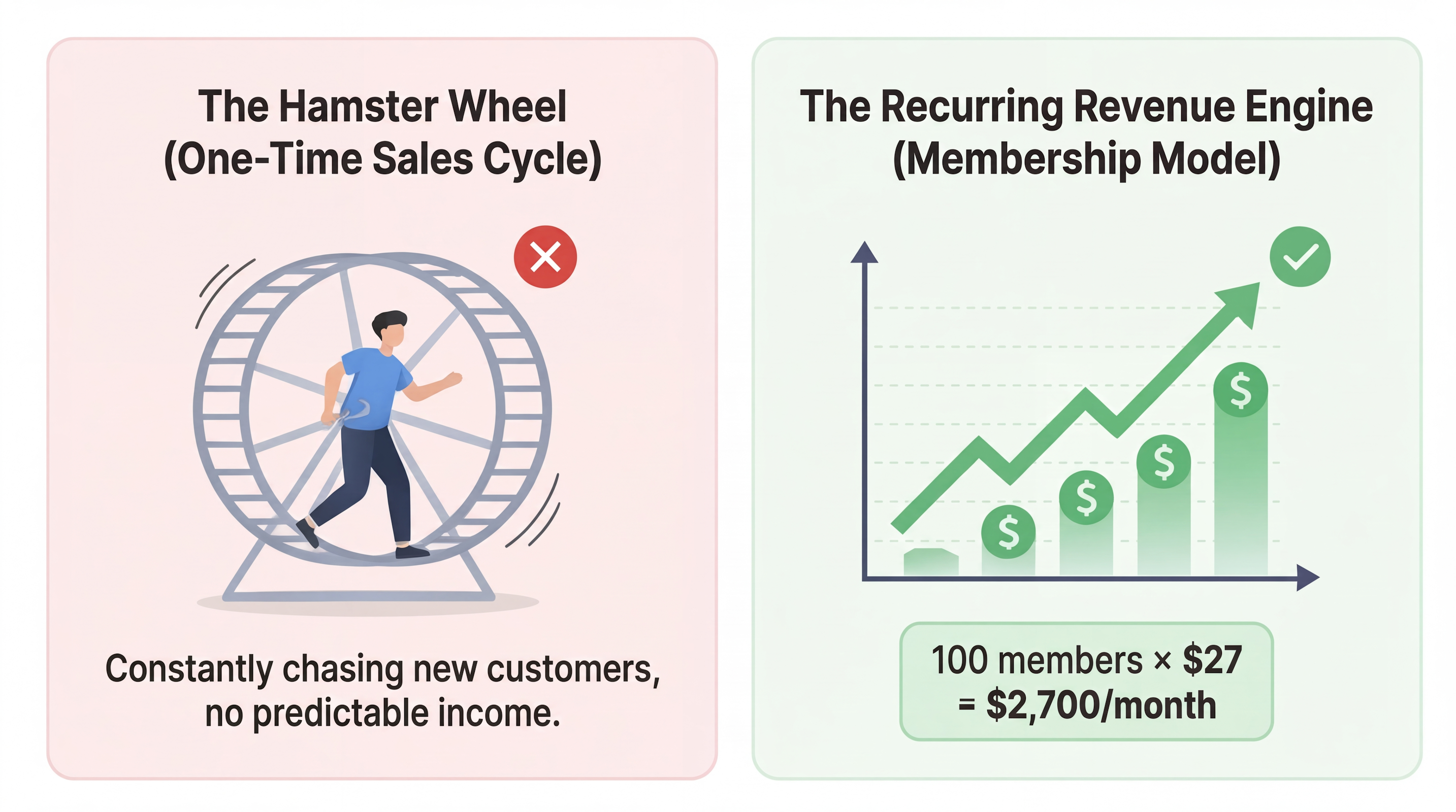 Hamster Wheel vs Recurring Revenue